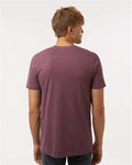 Tultex 602CVC Unisex Combed CVC T-Shirt - Heather Maroon - model back