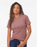 Tultex 602CVC Unisex Combed CVC T-Shirt - Heather Mauve - model front