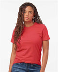 Tultex 602CVC Unisex Combed CVC T-Shirt - Heather Red - model front