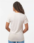 Tultex 602CVC Unisex Combed CVC T-Shirt - Heather Vintage Natural - model back