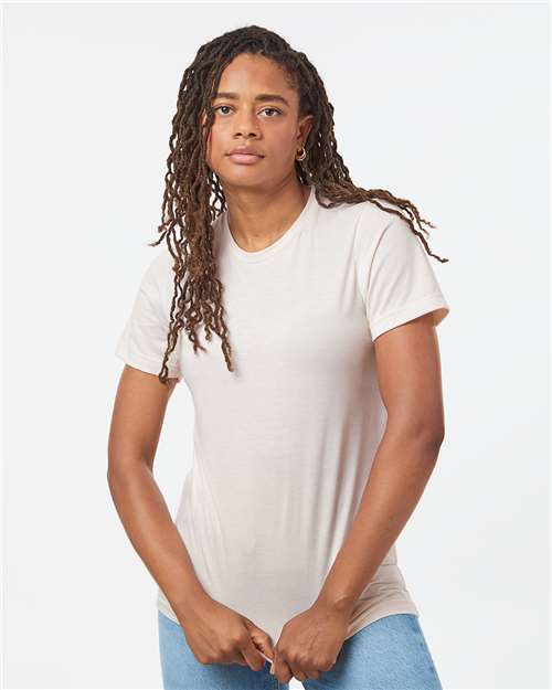 Tultex 602CVC Unisex Combed CVC T-Shirt - Heather Vintage Natural - model front
