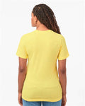 Tultex 602CVC Unisex Combed CVC T-Shirt - Heather Yellow - model back