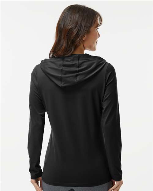 Adidas A1003 Women's Performance Hooded Pullover - Black - model back