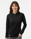 Adidas A1003 Women's Performance Hooded Pullover - Black - model front