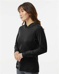 Adidas A1003 Women's Performance Hooded Pullover - Black - model side