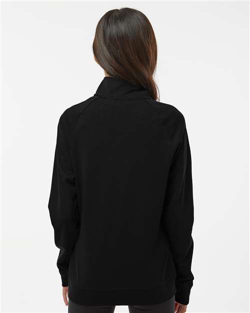 Adidas A4001 Youth Performance Quarter-Zip Pullover - Black - model back