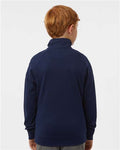 Adidas A4001 Youth Performance Quarter-Zip Pullover - Collegiate Navy - model back