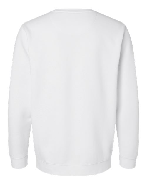 LAT 6925 Unisex Elevated Fleece Crewneck Sweatshirt - White - back