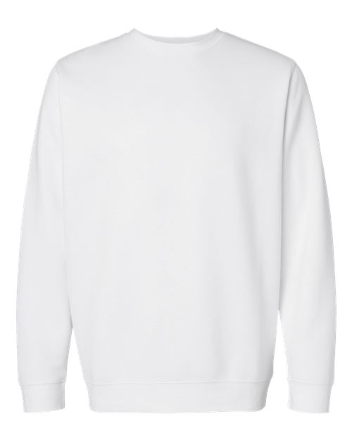 LAT 6925 Unisex Elevated Fleece Crewneck Sweatshirt - White - front