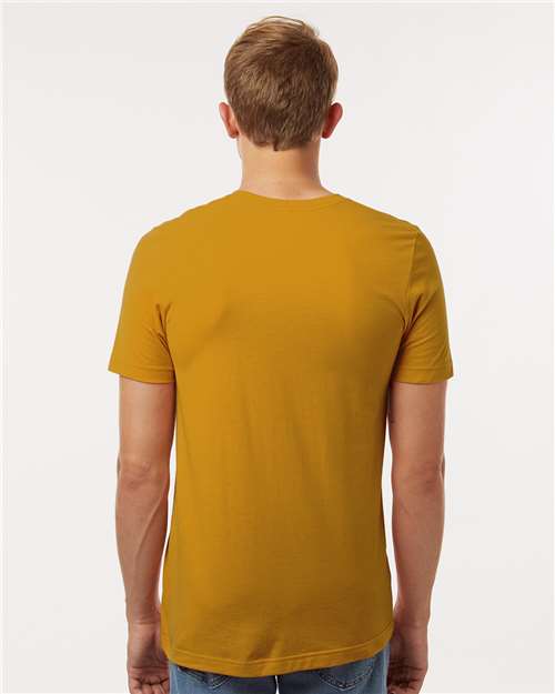 Tultex 602 Combed Cotton T-Shirt - Mustard - model back