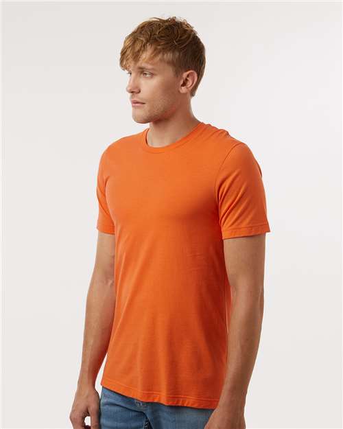 Tultex 602 Combed Cotton T-Shirt - Orange - model side