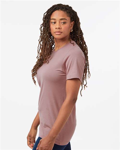 Tultex 602 Combed Cotton T-Shirt - Orchid - model side