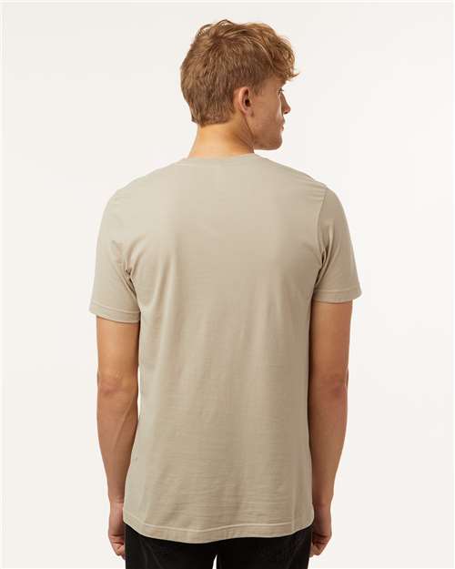 Tultex 602 Combed Cotton T-Shirt - Tan - model back