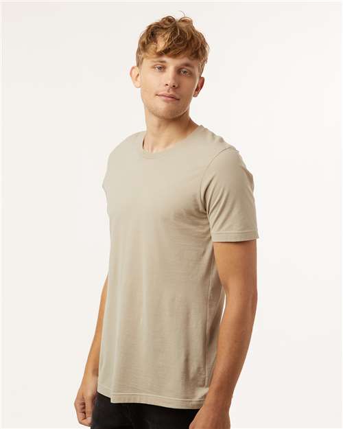 Tultex 602 Combed Cotton T-Shirt - Tan - model side