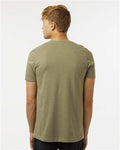 Tultex 602CVC Unisex Combed CVC T-Shirt - Heather Olive Green - model back