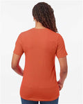 Tultex 602CVC Unisex Combed CVC T-Shirt - Heather Orange - model back