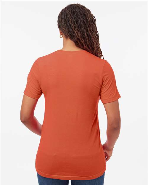 Tultex 602CVC Unisex Combed CVC T-Shirt - Heather Orange - model back