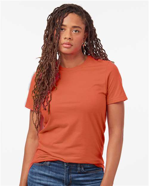 Tultex 602CVC Unisex Combed CVC T-Shirt - Heather Orange - model front