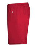 Badger 4146 Men's B-Core 5" Pocketed Shorts - Red - side