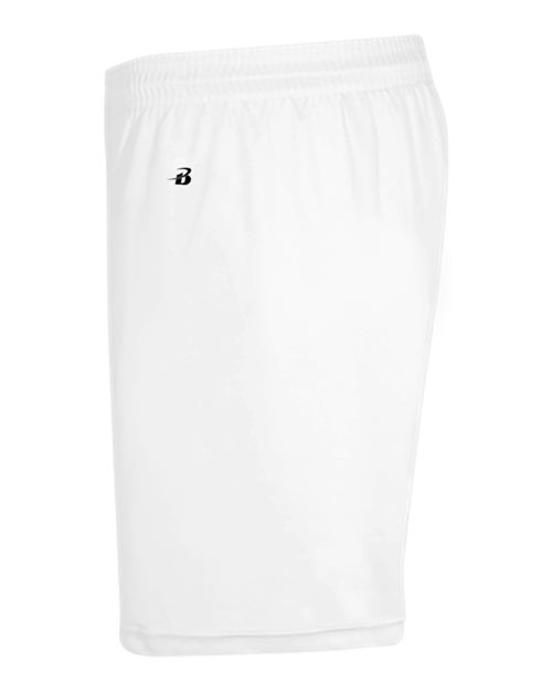 Badger 4146 Men's B-Core 5" Pocketed Shorts - White - side