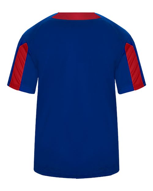 Alleson Athletic 7976 Men's Striker Placket - Royal/ Red - back