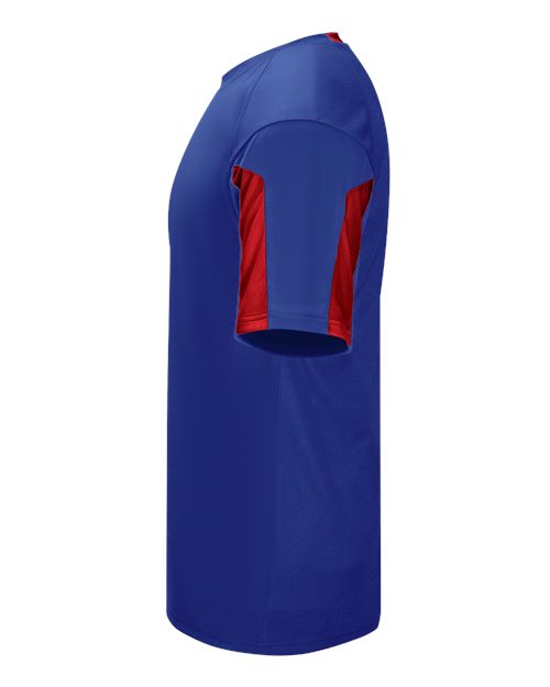 Alleson Athletic 7976 Men's Striker Placket - Royal/ Red - side