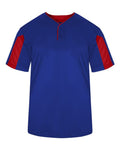 Alleson Athletic 7976 Men's Striker Placket - Royal/ Red - front
