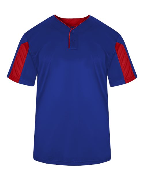 Alleson Athletic 7976 Men's Striker Placket - Royal/ Red - front
