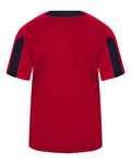Alleson Athletic 7976 Men's Striker Placket - Red/ Navy - back