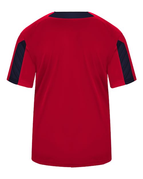 Alleson Athletic 7976 Men's Striker Placket - Red/ Navy - back
