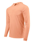 Paragon 220 Unisex Bahama Performance Hooded Long Sleeve T-Shirt - Coral - side
