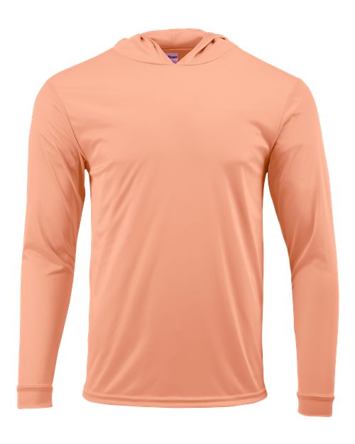 Paragon 220 Unisex Bahama Performance Hooded Long Sleeve T-Shirt - Coral - front