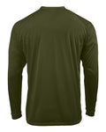 Paragon 210 Unisex Long Islander Performance Long Sleeve T-Shirt - Olive Green - back
