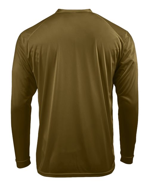 Paragon 210 Unisex Long Islander Performance Long Sleeve T-Shirt - Woodland Brown - back
