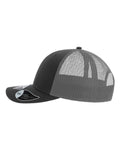 Atlantis Headwear BRYCE Sustainable Trucker Cap - Black/ Dark Grey - side
