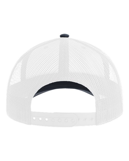 Atlantis Headwear BRYCE Sustainable Trucker Cap - Navy/ White - back