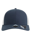 Atlantis Headwear BRYCE Sustainable Trucker Cap - Navy/ White - front