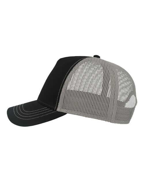 Atlantis Headwear RAPPER Sustainable Canvas Cap - Black/ Grey - side
