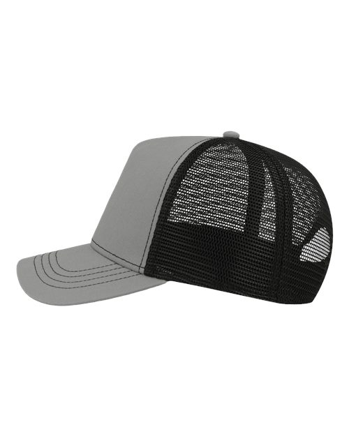 Atlantis Headwear RAPPER Sustainable Canvas Cap - Grey/ Black - side