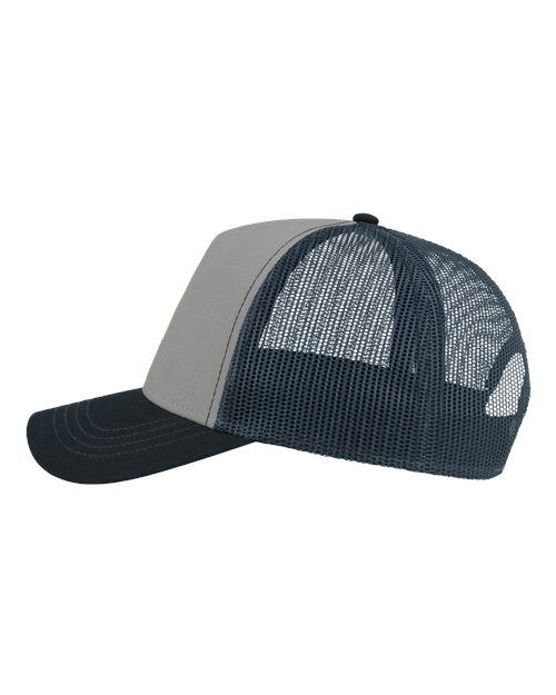Atlantis Headwear RAPPER Sustainable Canvas Cap - Grey/ Navy - side