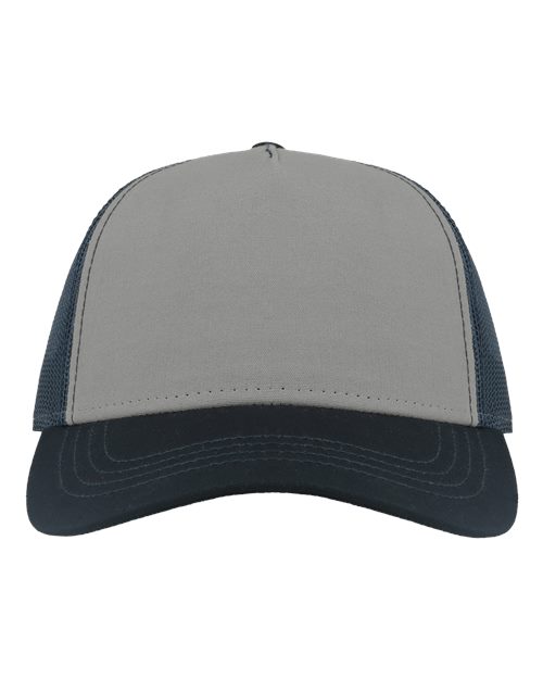 Atlantis Headwear RAPPER Sustainable Canvas Cap - Grey/ Navy - front