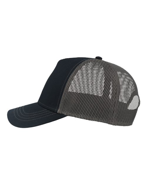 Atlantis Headwear RAPPER Sustainable Canvas Cap - Navy/ Dark Grey - side