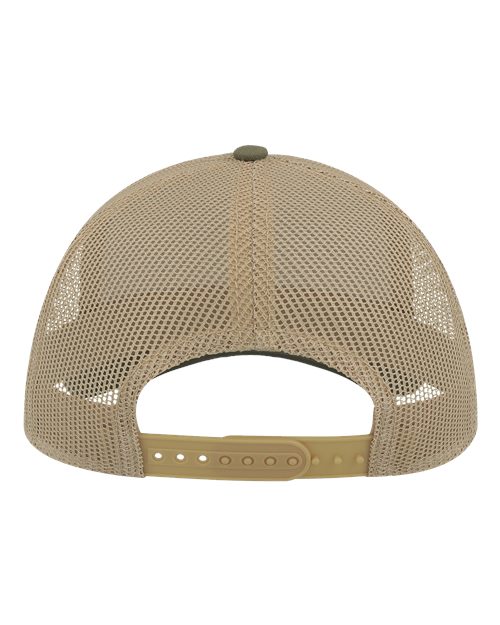 Atlantis Headwear RAPPER Sustainable Canvas Cap - Olive Green/ Khaki - back