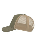 Atlantis Headwear RAPPER Sustainable Canvas Cap - Olive Green/ Khaki - side