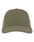 Atlantis Headwear RAPPER Sustainable Canvas Cap - Olive Green/ Khaki - front