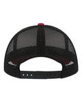 Atlantis Headwear RAPPER Sustainable Canvas Cap - White/ Burgundy/ Black - back