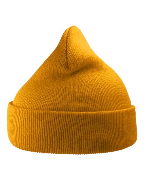 Atlantis Headwear WIND Sustainable 12" Knit Beanie - Mustard Yellow - back
