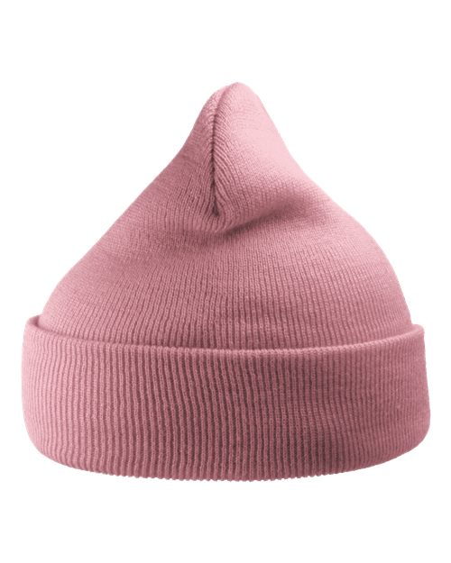 Atlantis Headwear WIND Sustainable 12" Knit Beanie - Pink - back