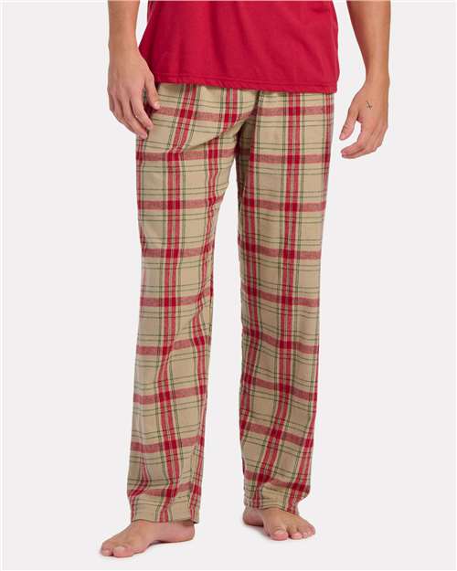 Boxercraft BM6624 Men's Harley Flannel Pants - Reindeer Plaid - model front