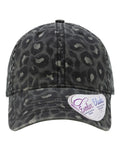 Infinity Her HATTIE Women's Unstructured Fashion Prints Cap - Black Leopard - front